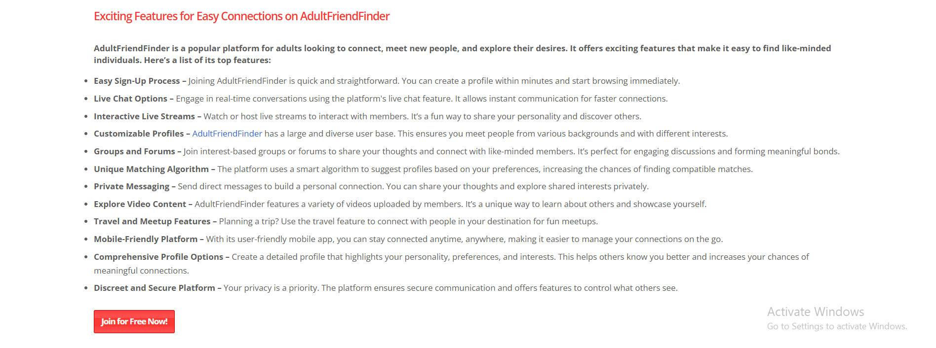 Adult friend finder usa